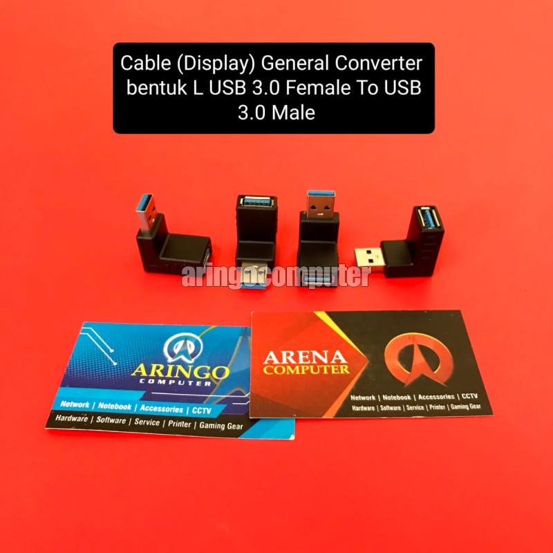 Cable (Display) General Converter bentuk L USB 3.0 Female To USB 3.0 Male
