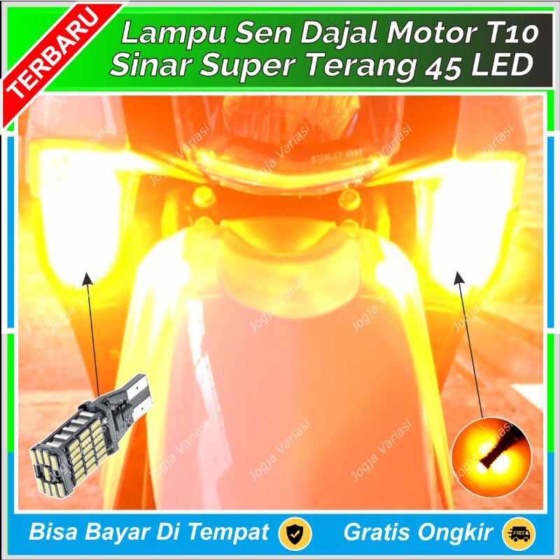 LAMPU SEN DAJAL DAJJAL MOTOR T10 T15 LED SUPER BRIGHT 45 MATA CANBUS NO ERROR SUPER TERANG PALING TE