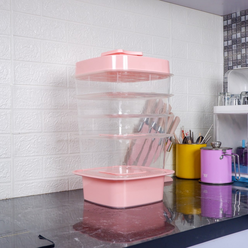 Food Strorage 6 Layer Tritu Tudung Saji Penyimpanan Makanan 6 Susun