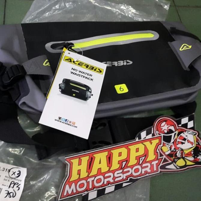 PRODUK- TAS PINGGANG WAISTPACK WATERPROOF MERK ACERBIS ORIGINAL BLACK .