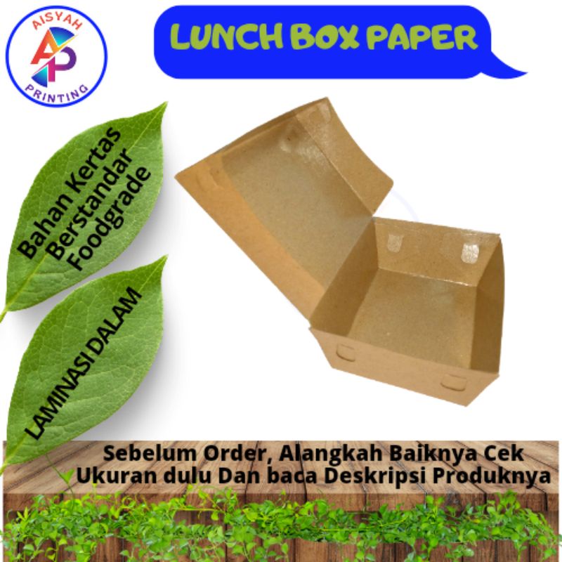 Lunch Box Paper / dus ayam geprek / kotak nasi ayam