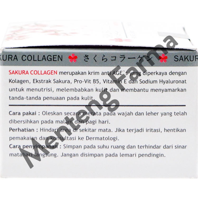 Sakura Collagen Anti AGE's Cream 10 Gr - Krim Anti Penuaan Kulit Wajah