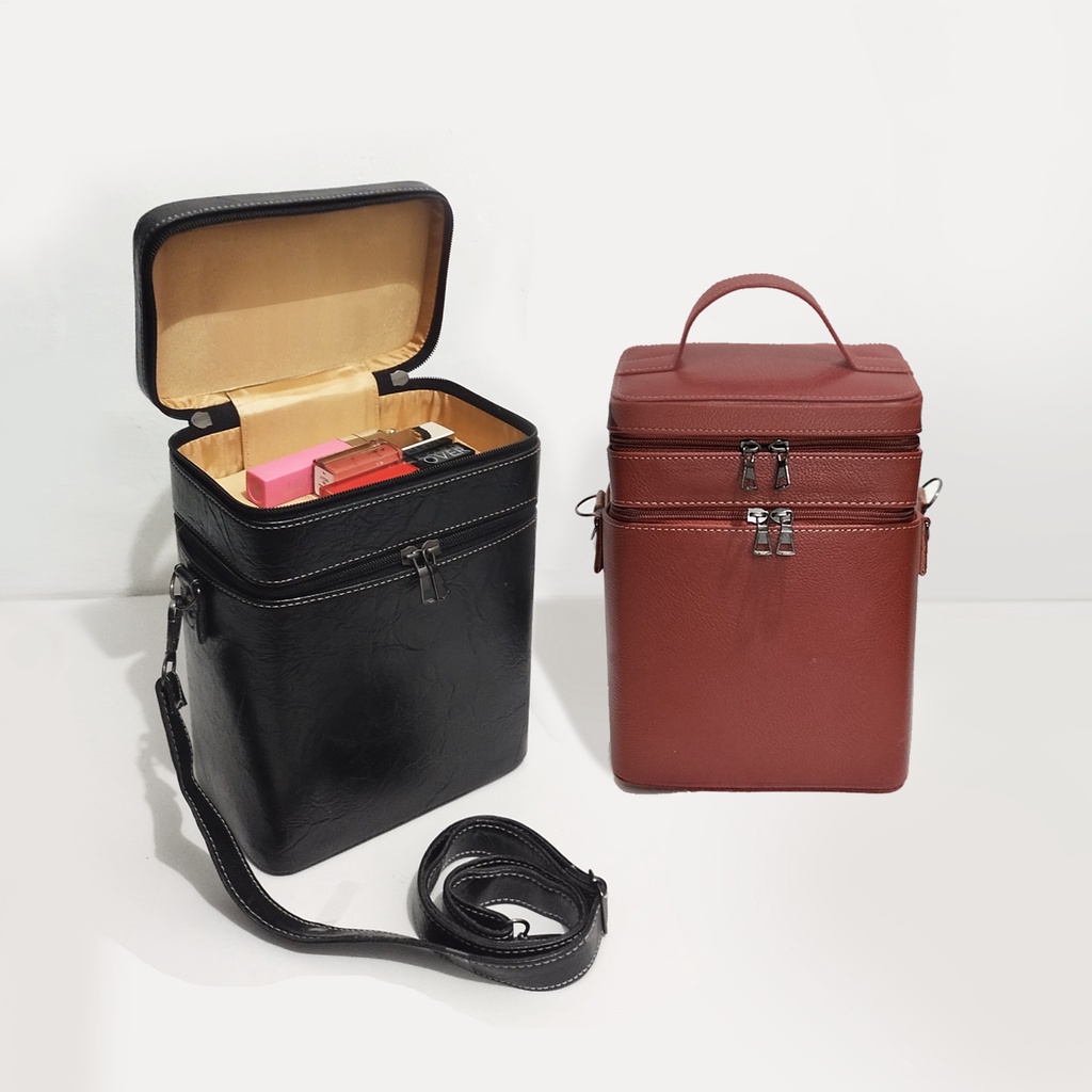Tas Make Up Jumbo Make Up Case Besar Pouch Make Up Cewek Murah Tas Kosmetik Polos Tempat Alat Make Up Fashion Bag Make Up Organizer