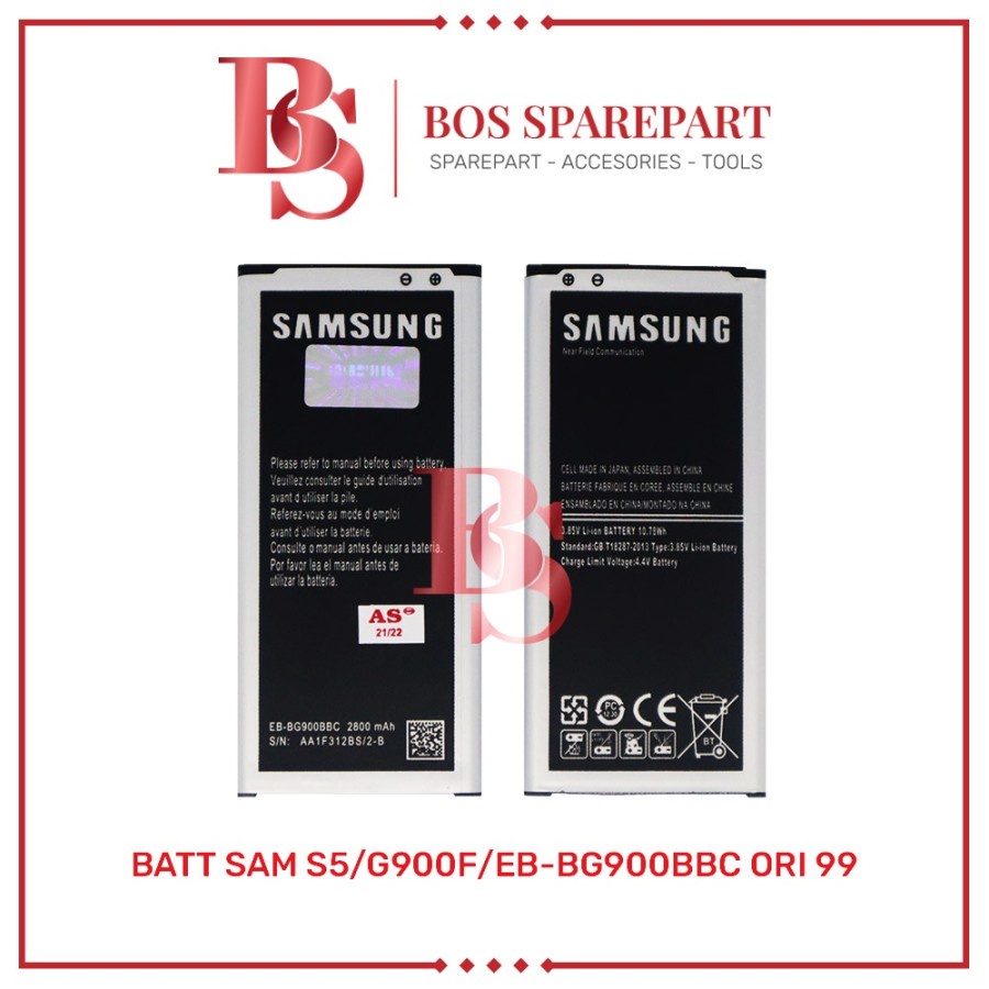 BATTERY SAMSUNG S5 / G900F / EB - BG900BBC ORI 99