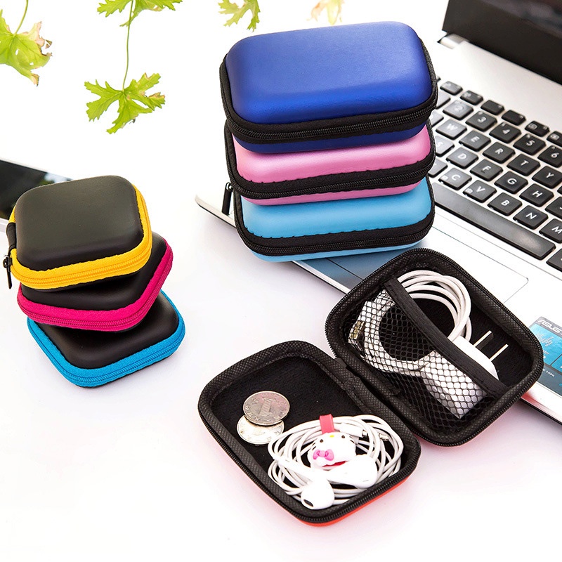 Tas Penyimpanan Earphone / Koin / Kabel USB / Hard Disk Mini Portable Bahan EVA