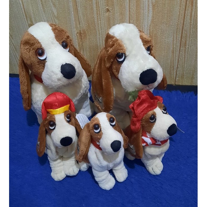 Boneka Anjing / Guguk Basset Hound Hush Puppies Ori