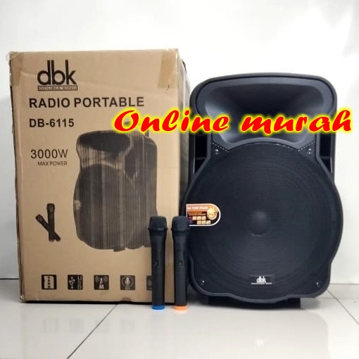 speaker aktif portable wireless dbk db 6115 15 inch dbk 6115 ORIGINAL