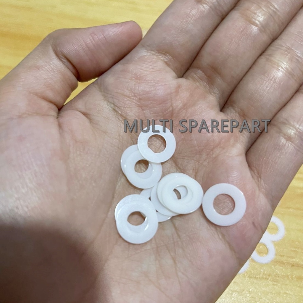 Ring As kipas angin 6 mm Putih PET Ring Fiber Blender 20 pcs