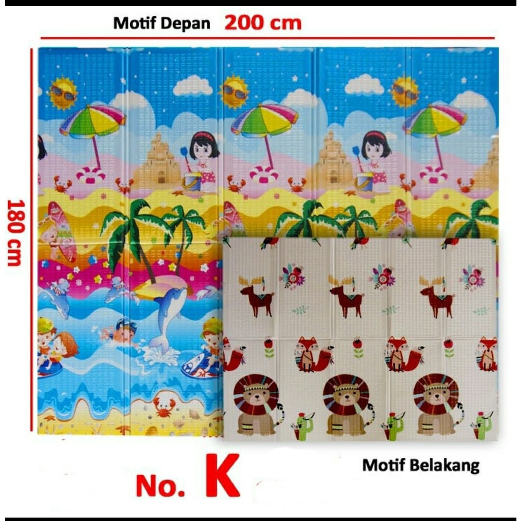 SPEEDS Karpet Lipat Playmat Bayi Karpet Bayi 180x200 cm Matras Bayi Playmat Foam Lipat
