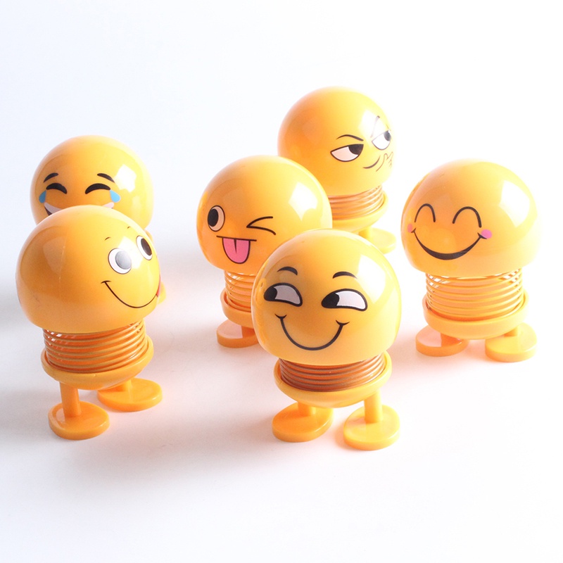 Boneka Emoji Kepala Goyang Untuk Dekorasi Mobil