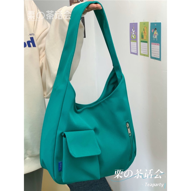 tas bahu wanita besar miniso tas selempang rantai  tas choach original tas pesta import murah ✿♚﹉Sera 2023 Baru Tas Kanvas Wanita Sen Departemen All-Match Siswa Kelas Komuter Tas Sekolah Kapasitas Besar All-Match Tas Bahu