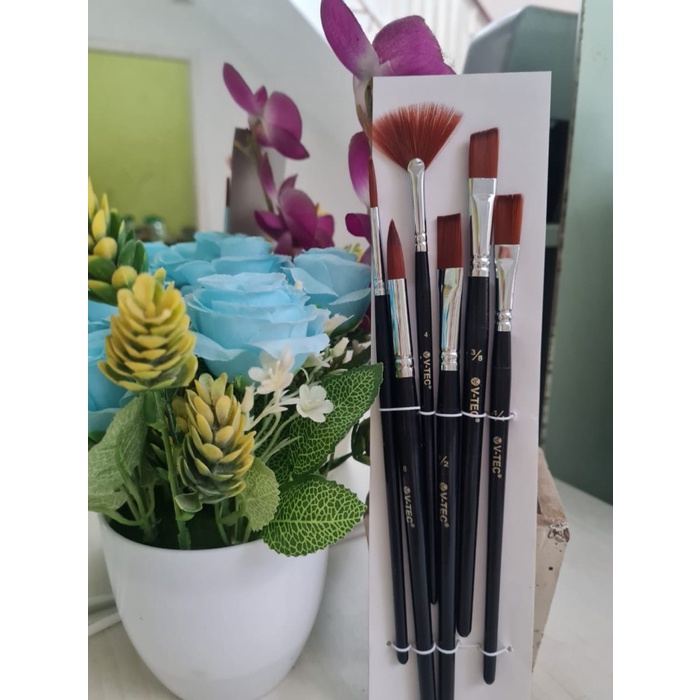 

Unik Brush Kuas Cat Air Lukis Merk V Tec Set 6 A0107 Gilaa!!!