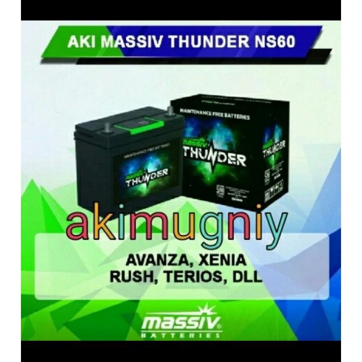 Jual Aki mobil ns60 46b24r 12v 45ah aki kering mf avanza xenia terios