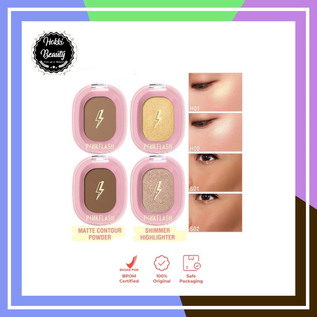 PINKFLASH (F02) OhMyShow Highlighter Contour Shimmer Soft Smooth - 4 Colors