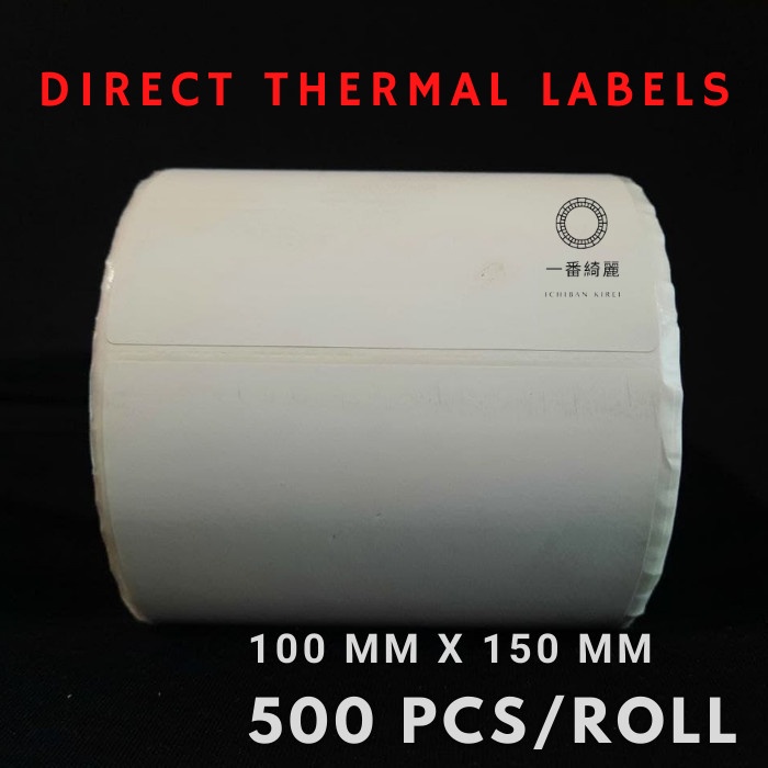 

Kertas Thermal Kertas Sticker Thermal Label Barcode 100X150 Mm / 10X15 Cm Isi 500 Pcs