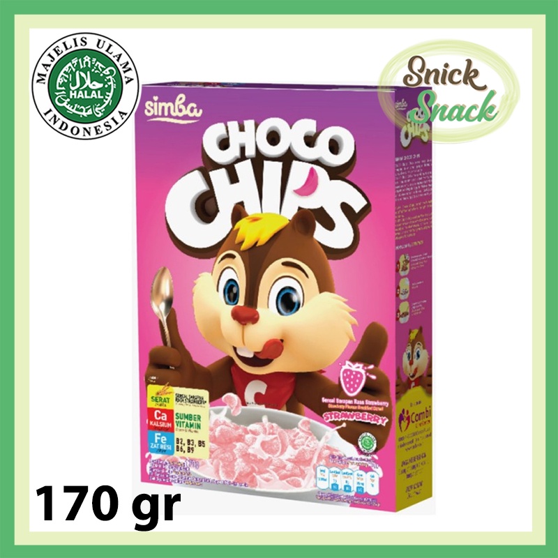 

Simba Choco Chips Stroberi 170 gr Box Sereal Strawberry Sarapan Bergizi