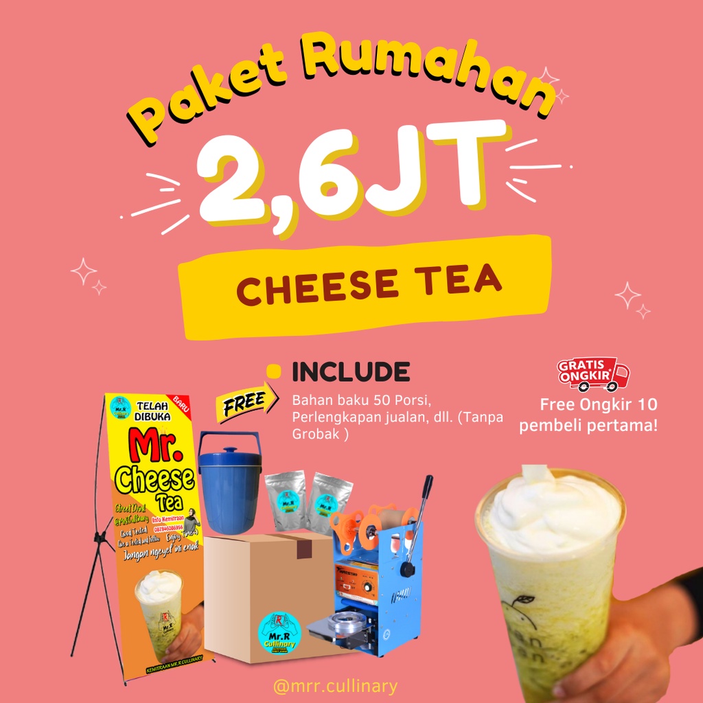 

PAKET USAHA RUMAHAN CHEESE TEA || PAKET USAHA KEMITRAAN MR.R CULLINARY