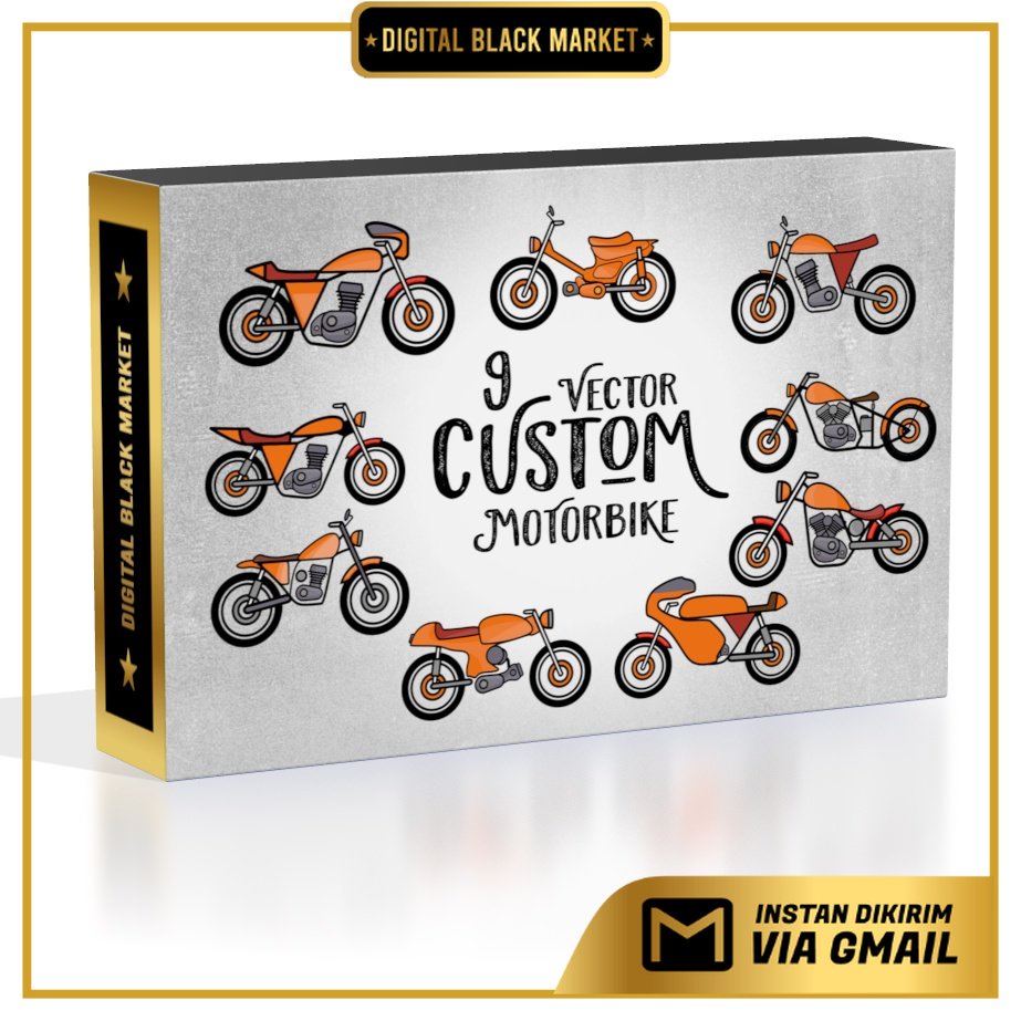 9 Custom Motorbike Vector