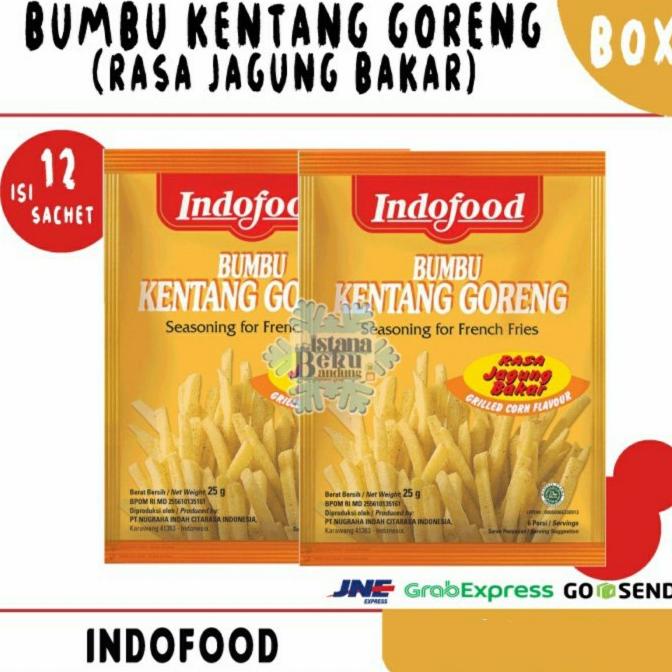 

+++++] Indofood Bumbu Kentang Goreng Rasa Jagung Bkr 25gr (1 Box = 12 Sachet)