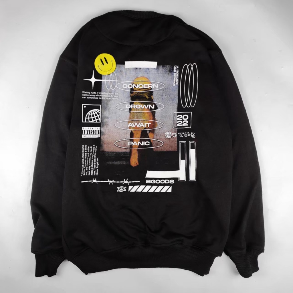 CREWNECK PRIA ORIGINAL BGOODS NEWBRON / SWEATER CREWNECK PRIA DAN WANITA