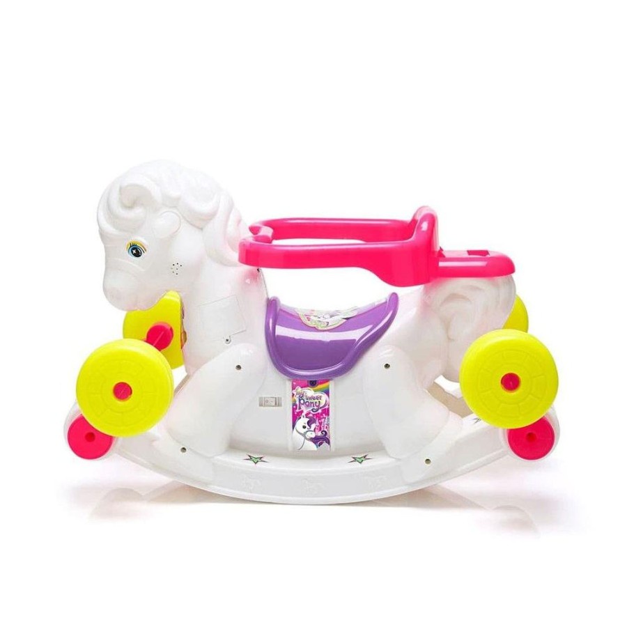 KP 561 SHP TOYS - MAINAN KUDA KUDAAN PUTIH ANAK DUDUK ODONG ODONG - MAENAN DORONG RODA UNICORN BESAR