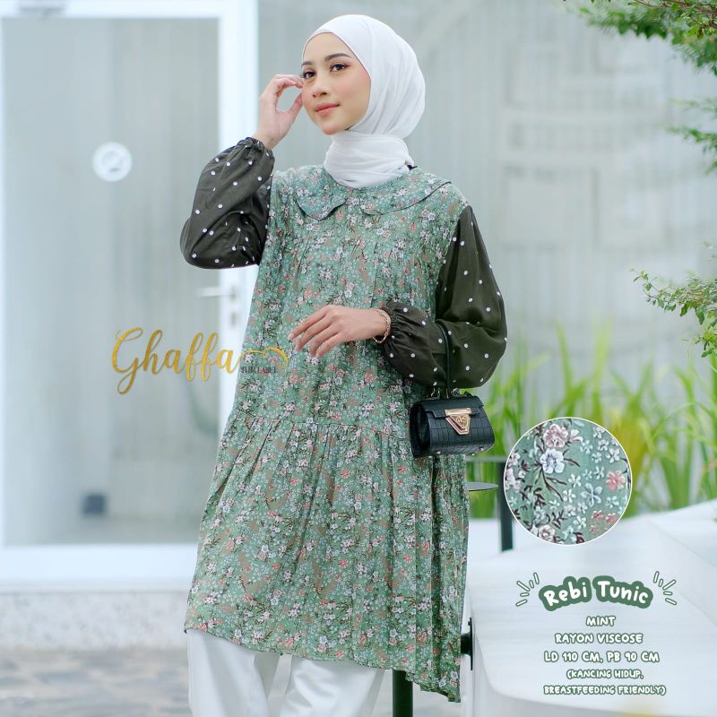 ATASAN KEMEJA TUNIK MOTIF ORI GHAFFA REBI