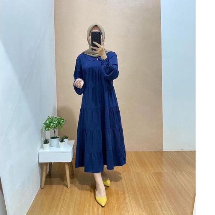 Serbuuuu.. Basic Midi dress Rayon premium/Midi dress CASUAL