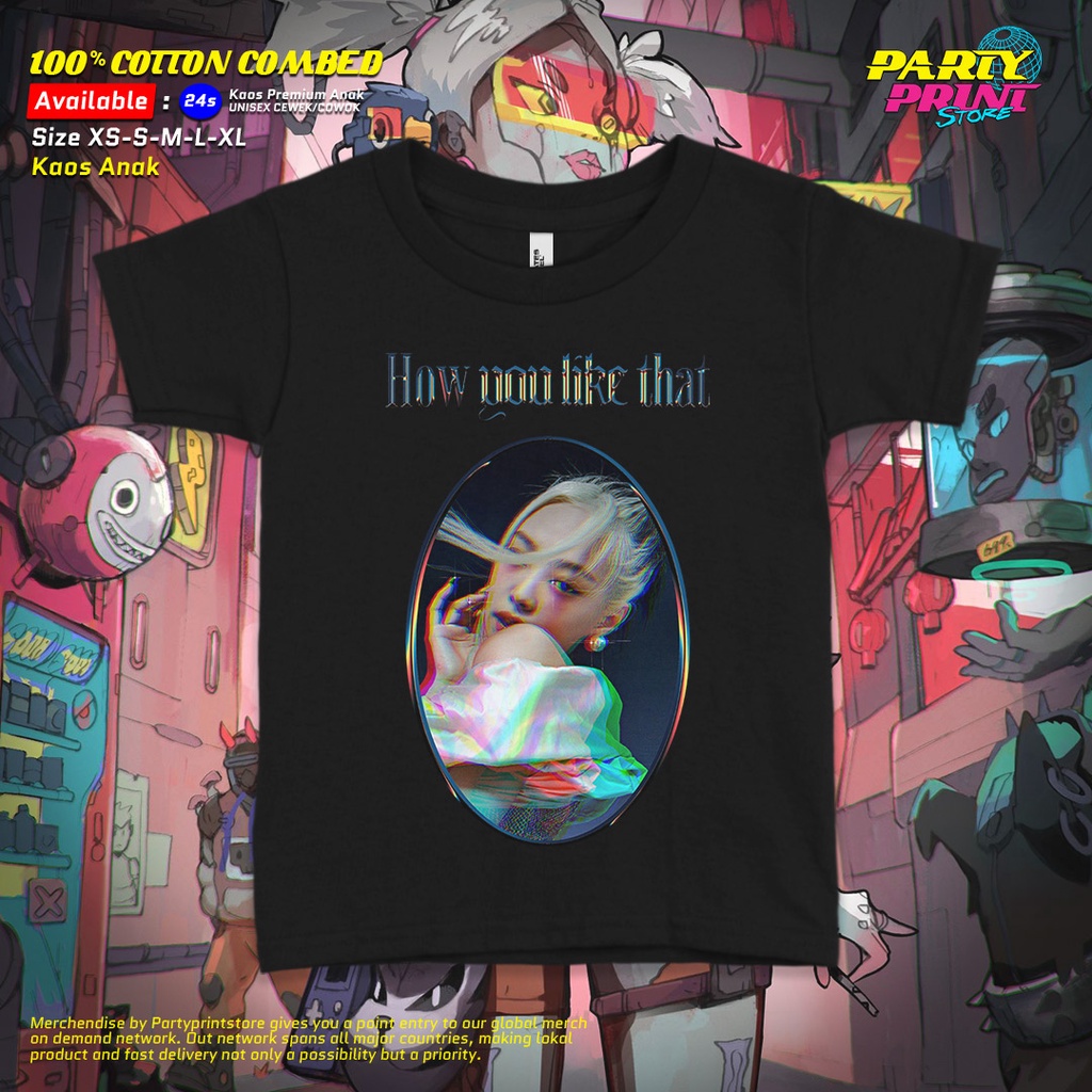 Partyprintstore Kaos Anak Cowok Band Musik Blackpink Bts Kpop HYLT Jennie II