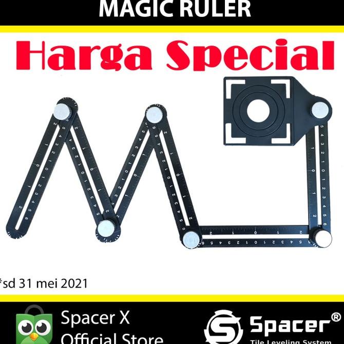 

[COD] Magic Ruler Penggaris 6 siku pedoman lubang pada keramik SPECIAL Kode 1241