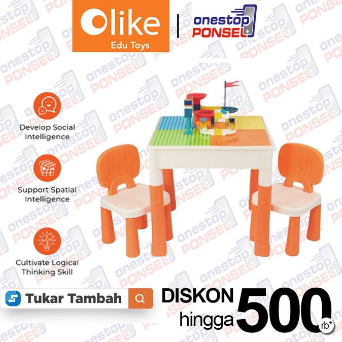 TREND OLIKE FUN BRICKS TABLE MEJA BELAJAR DAN MEJA BERMAIN ORIGINAL TERBAIK