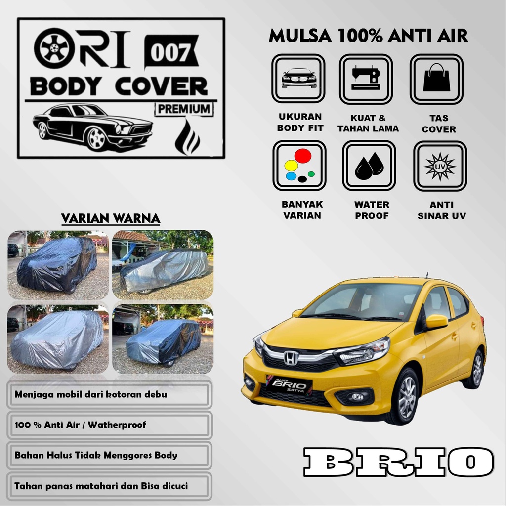 COVER MOBIL BRIO AGYA AYLA MULSA 100% ANTI AIR