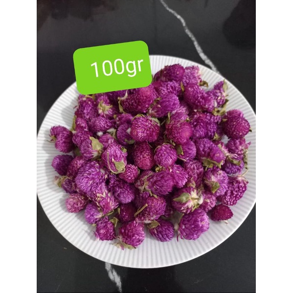 

Teh Bunga Globe Amaranth Ungu 100gram/ Globe Amaranth Flower Tea 100gr