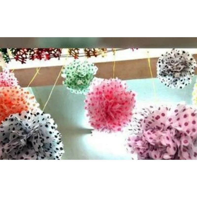 POMPOM kertas MOTIF POLKADOT