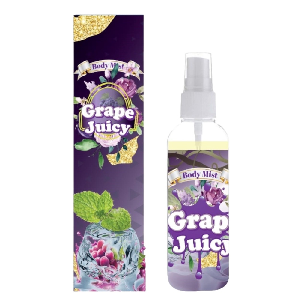 Kanzo - Parfum Body Mist Grape Juicy 100ml Premium / Body Mist Grape Juicy 100ml Best Seller / Parfum Wanita Wangi Tahan Lama