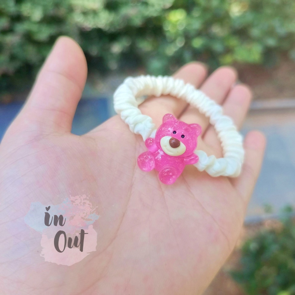 Ikat Rambutn Karet Disney Wanita Korea Simple Elegan / Ikat rambut wanita motif elastis Winnie Lotso Piglet Tiiger Donald / Woman Kid Hair tie ACC46