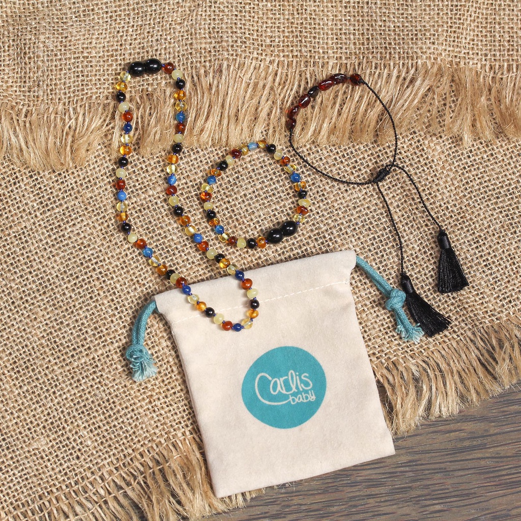 AGL34 Kalung dan Gelang Amber Tumbuh Gigi Bayi By Carlis Baby
