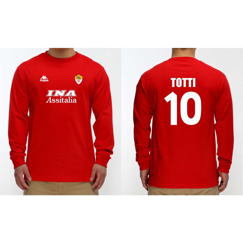T-SHIRT KAOS AS ROMA SCUDETTO 2001 TOTTI LENGAN PANJANG