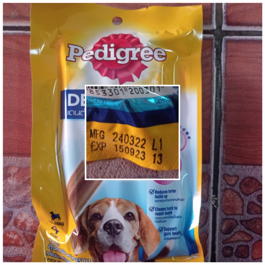 Dentastix Medium dog Pedigree Snack anjing cemilan 98 gr