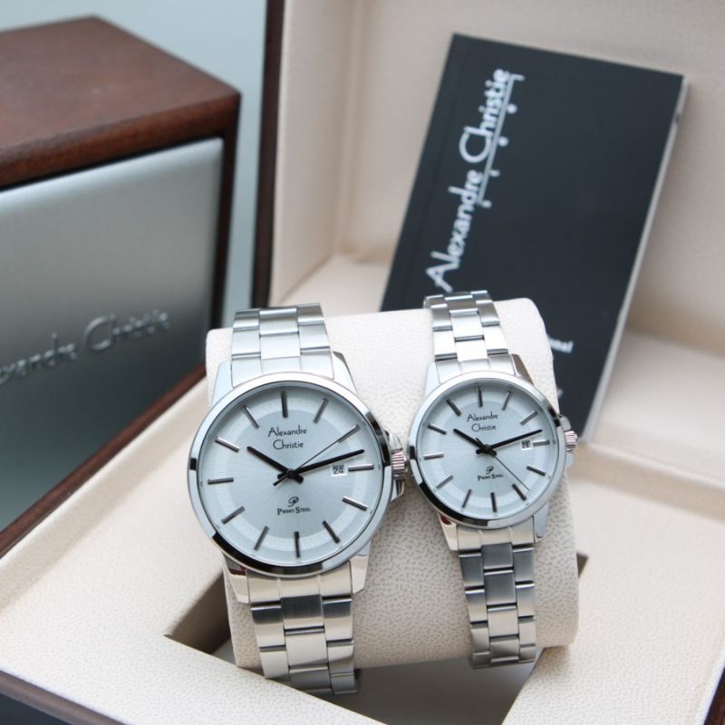 JAM TANGAN CAUPLE ALEXANDER CHRISTIE AC 1034 STAINLESS STEEL AC 1034 ORIGINAL