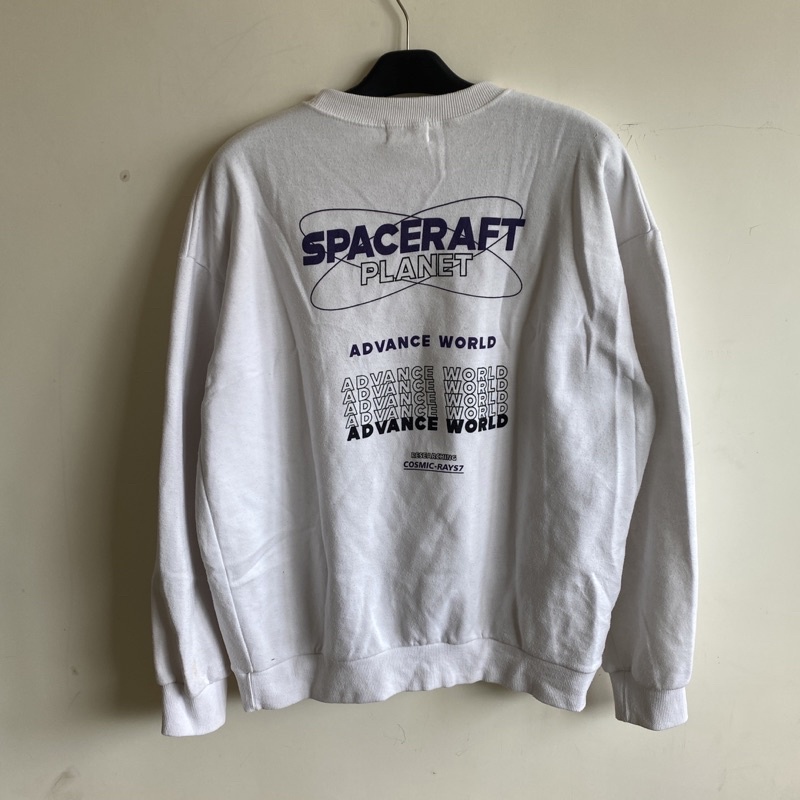 Crewneck awesome apparel putih backprint second