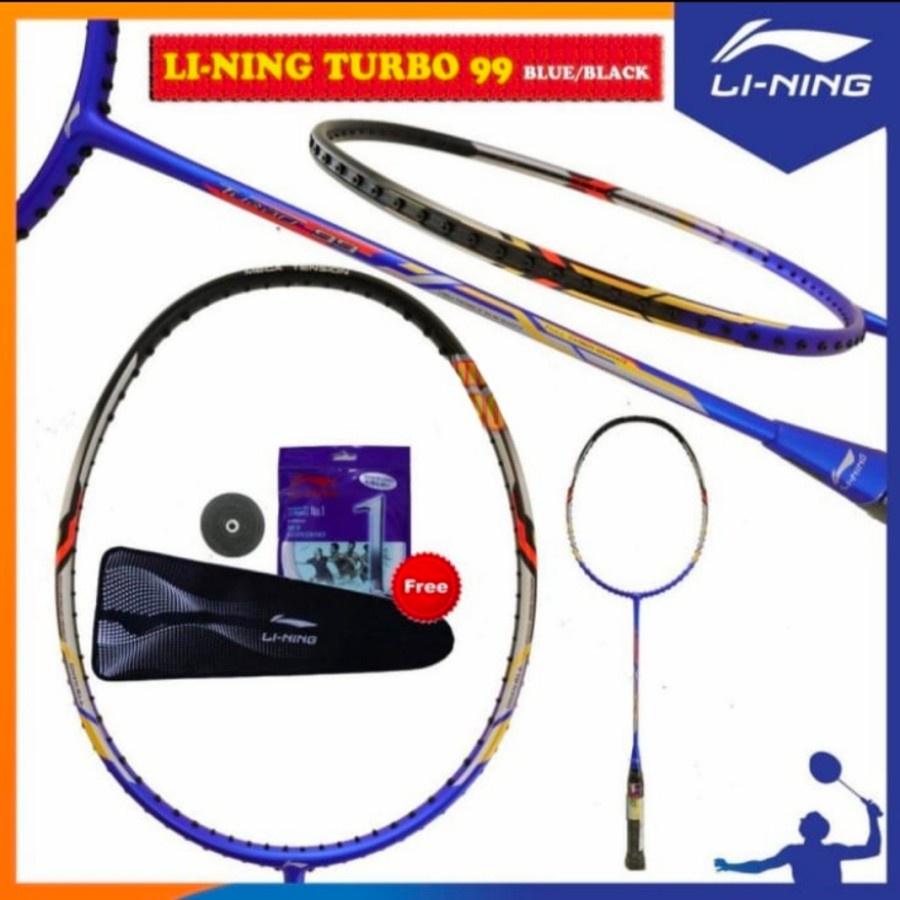 LINING Turbo 99 Raket Badminton LINING Turbo 99 Free Tas Senar No 1