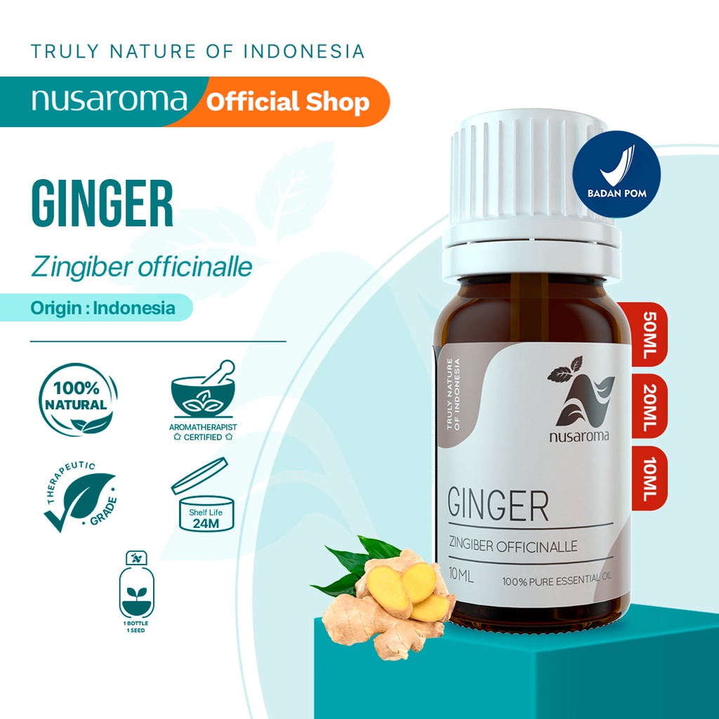 Nusaroma Ginger Essential Oil - 100% Pure &amp; Therapeutic Essential Oil