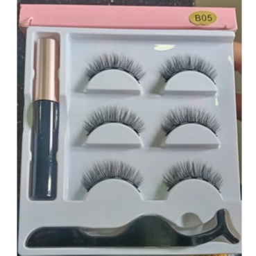 PREMIUM 3 Pasang MAGNETIC EYELASH 3 Pairs MAGNETIC EYELINER BULU MATA PALSU BULU MATA MAGNET