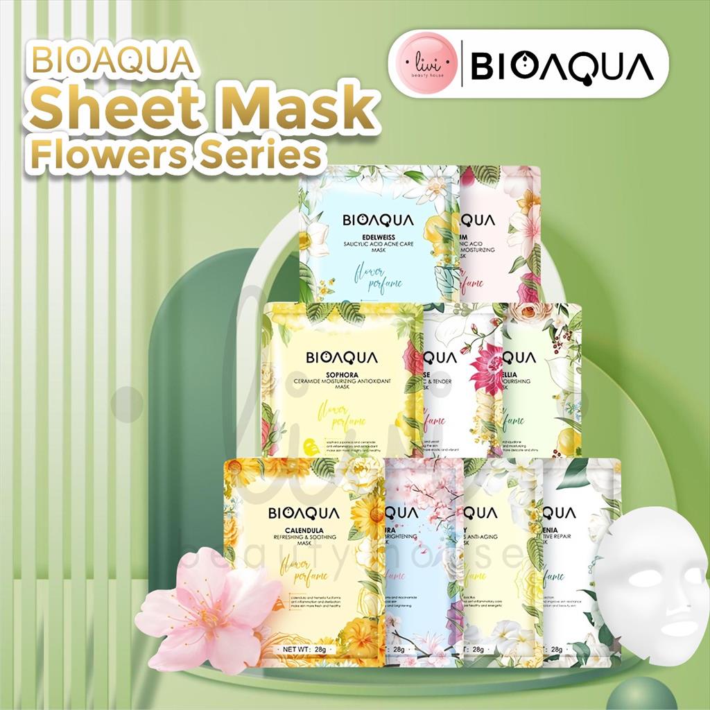 Jual BIOAQUA Sheet Mask Flowers Series 28g Shopee Indonesia