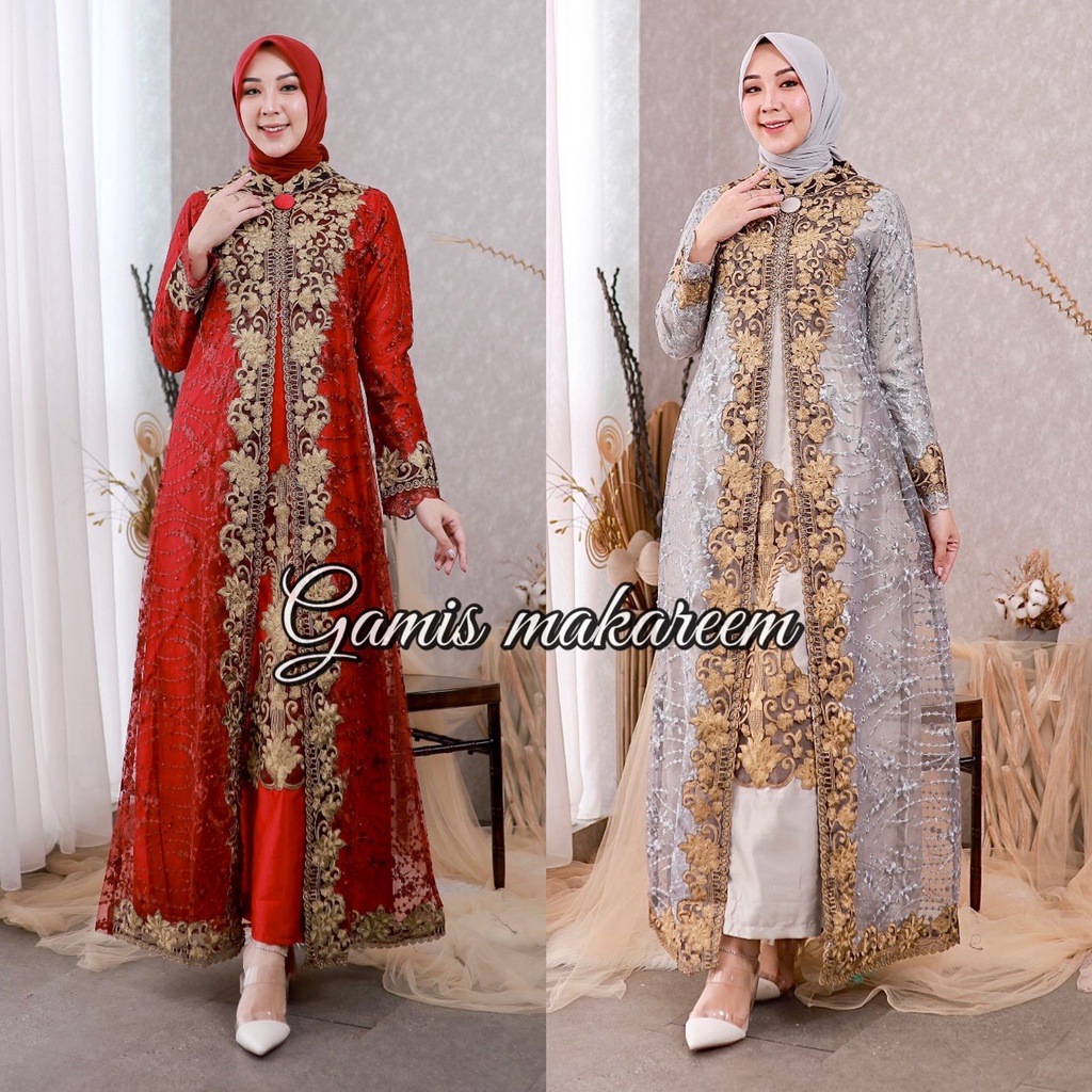 Gamis Makarem Brand Pelangi Jaya || Dress Pesta Modern || Gamis Seragam Kekinian || Bayar di Tempat