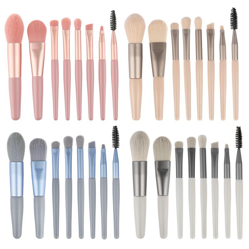 Lovefashion - Kuas Set Make Up 8pcs Set Mini Travel Make Up Brush Kuas03