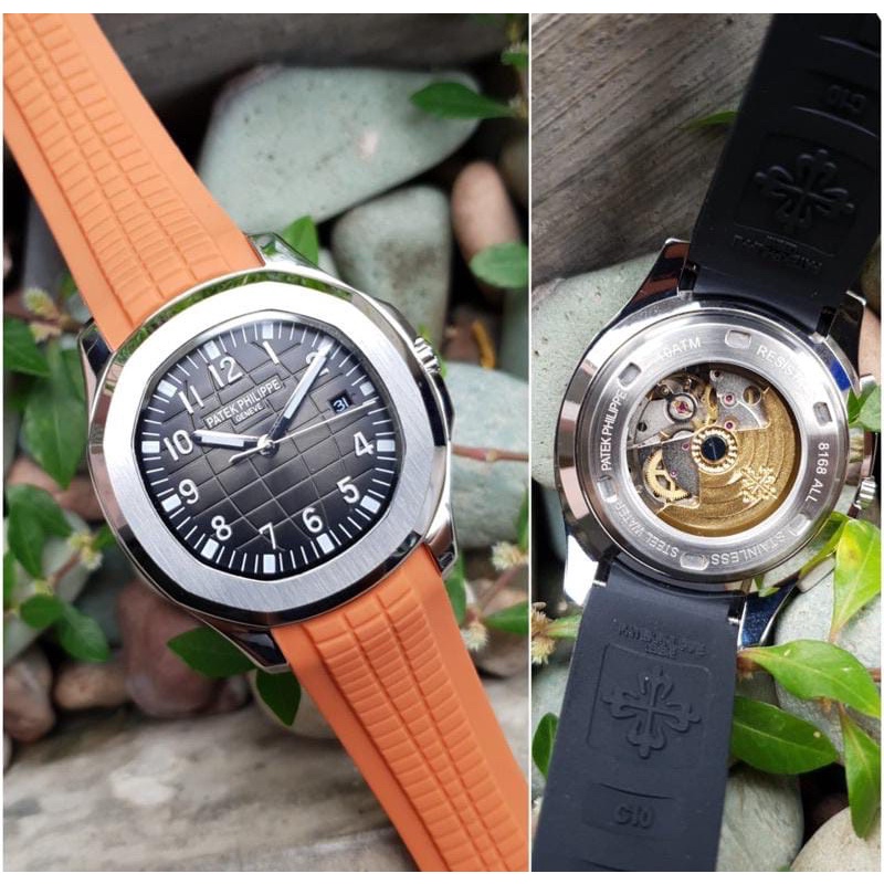 jam tangan pria PATEK automatic strap rubber