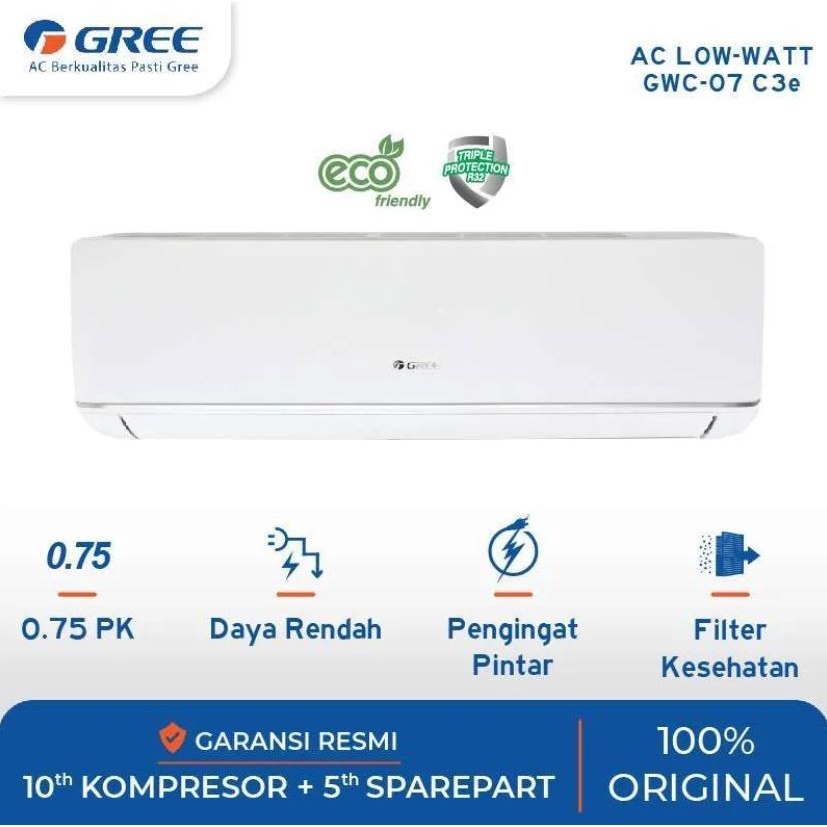 GREE AC 3/4PK Deluxe Low Watt GWC-07C3ES