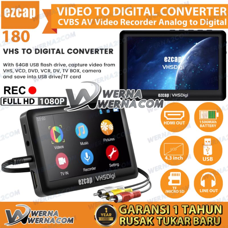 EZCAP 180 Portable AV Digitizer Recorder save to Flashdisk / MicroSD / EZCAP180