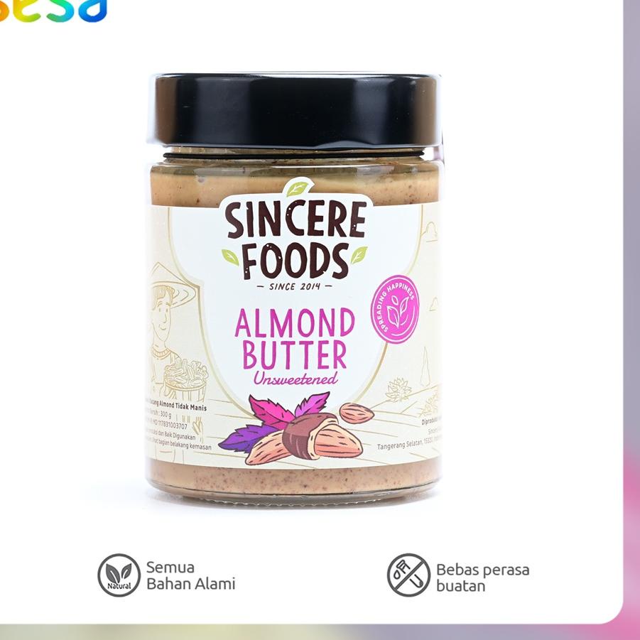 

TRXV1h1G--Sincere Foods - Selai Almond Butter Unsweetened 300 g